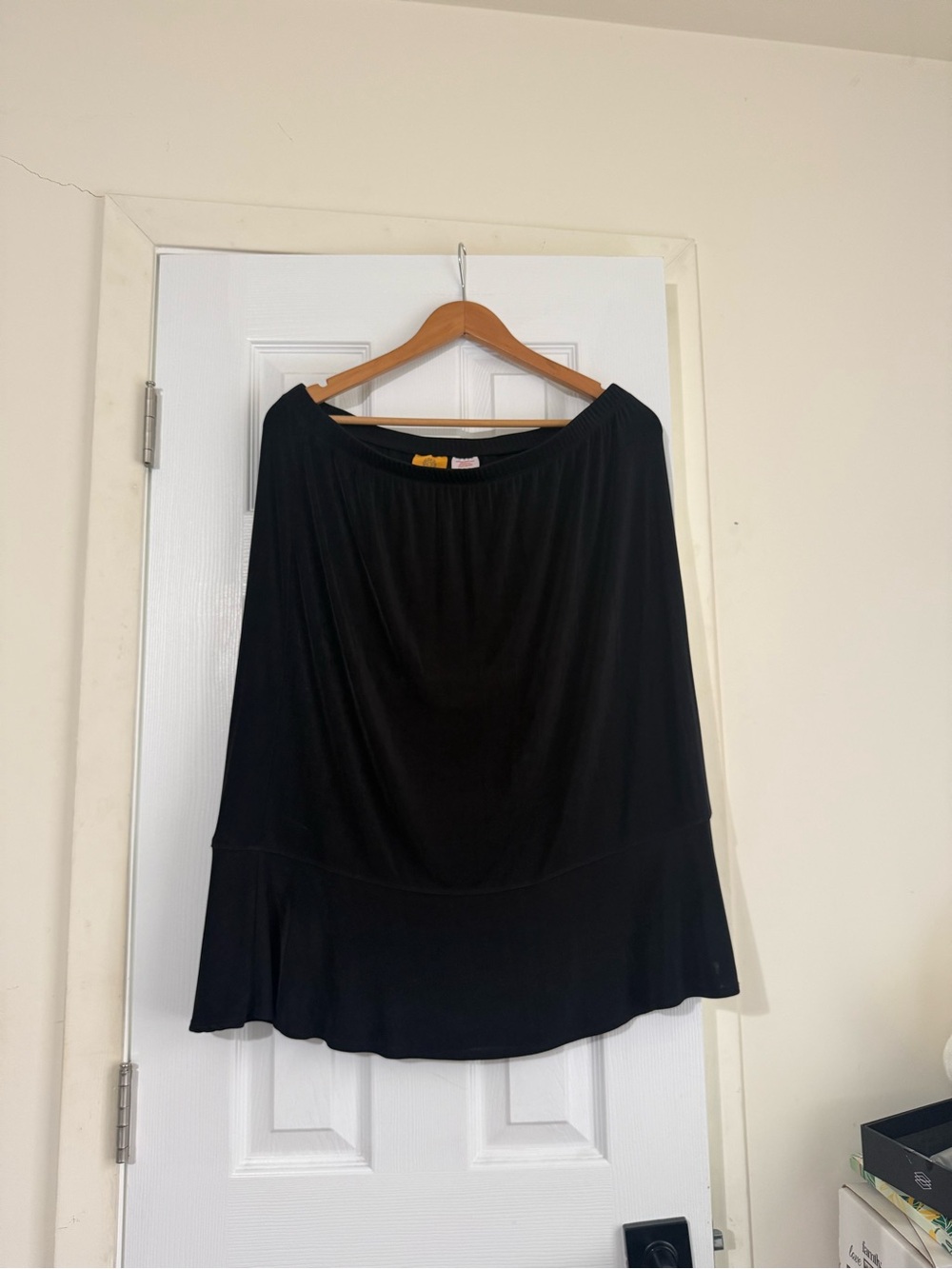 Ruby Rd. Black Midi Skirt with Soft Drape